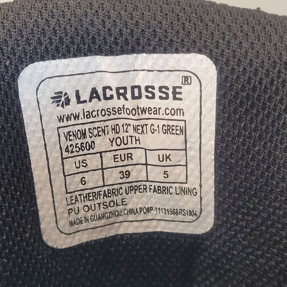 LaCrosse 12" Youth Venom Waterproof Snake Hunting Boot Camo Sz 6/Women's 7 - Picture 13 of 16